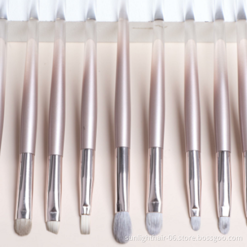 Sunlight 16pcs handle made 2021 Edge Eyebrow Make Up Brush Set Professional made with wool and with ABS handle